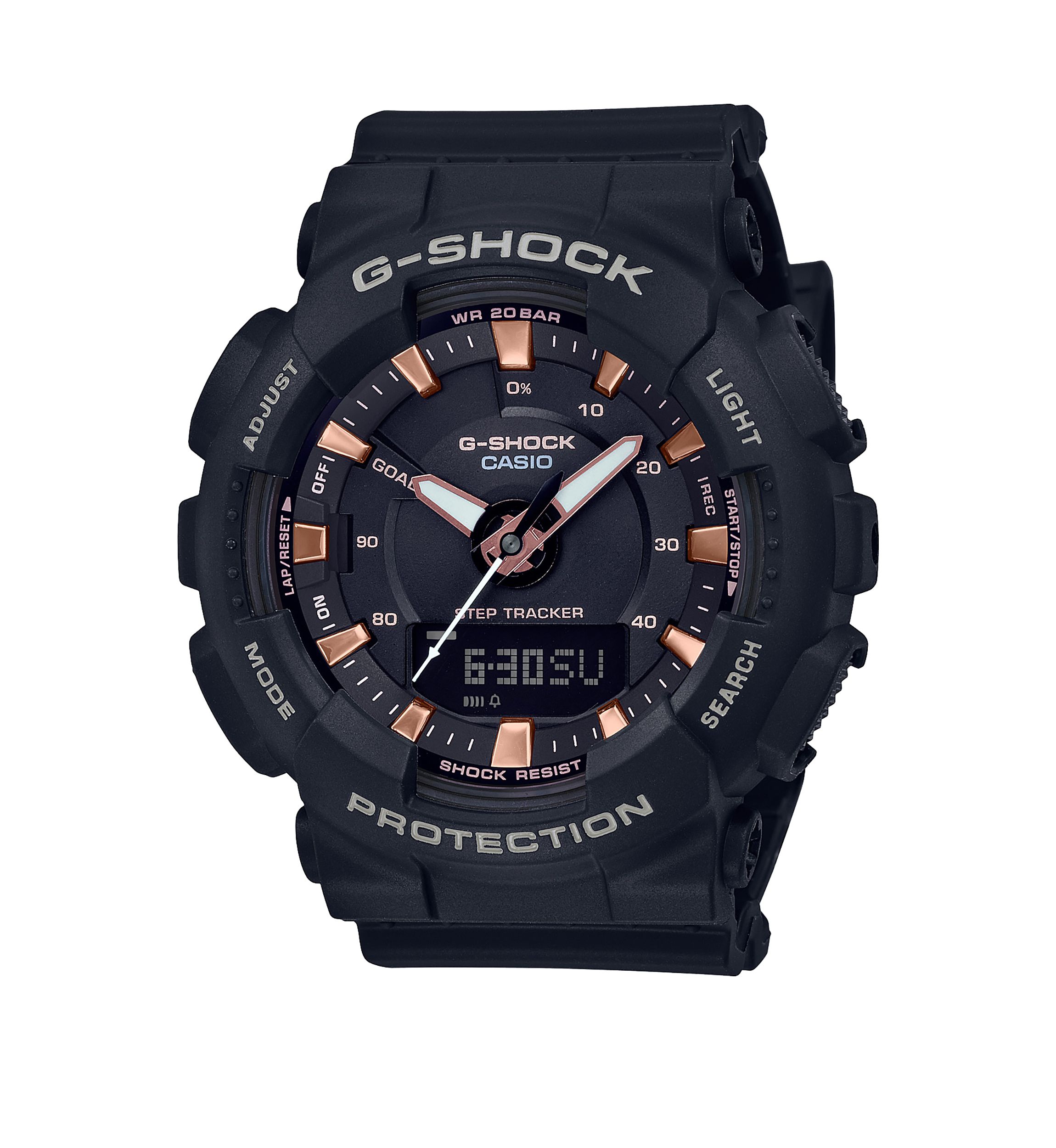 Rose Gold Analog and Digital Watch