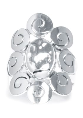 Belk Silverworks Sterling Silver Spiral Flower Ring, 7