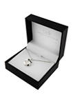  Boxed Fine Silver Plate Initial Necklace 