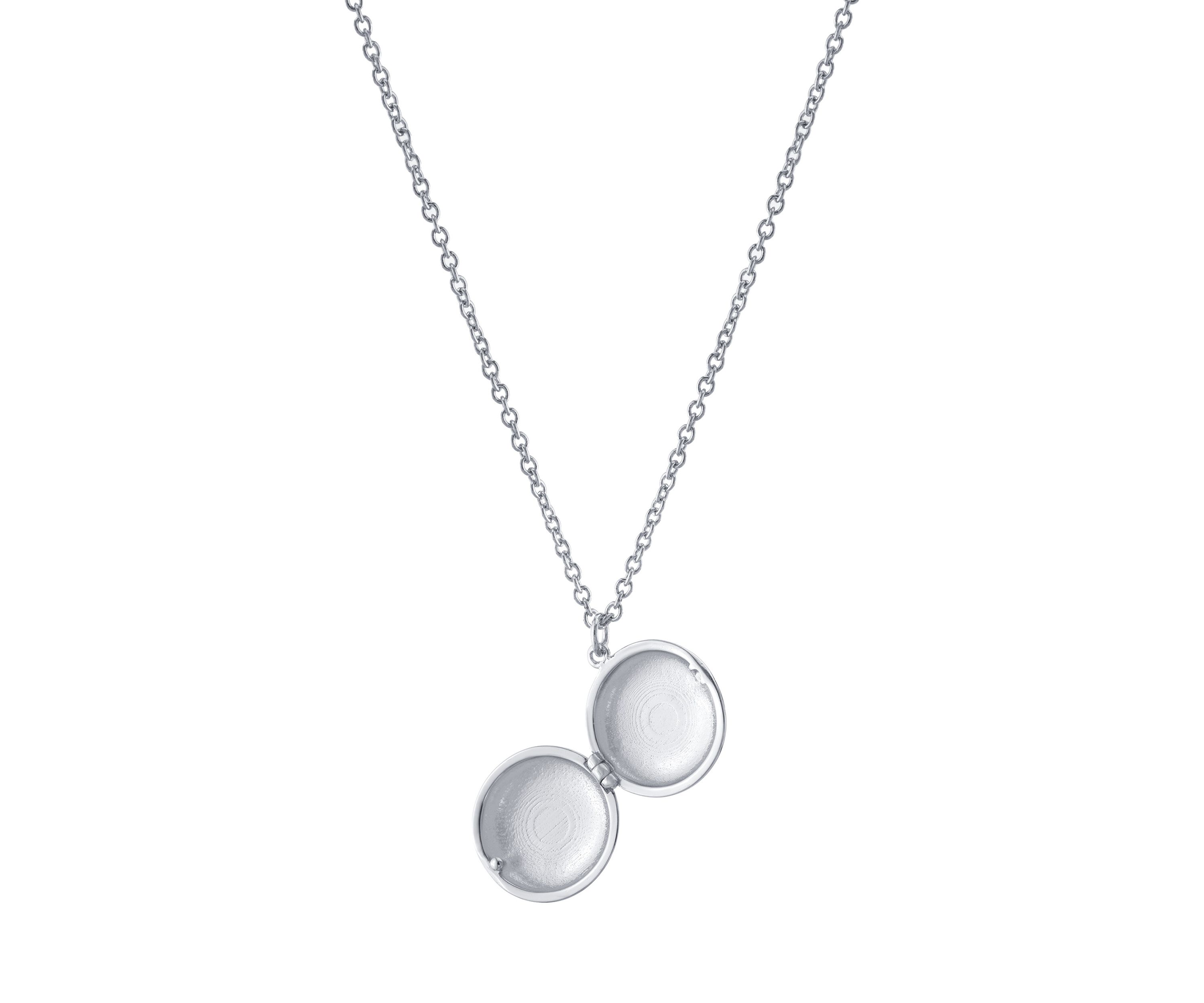 Boxed Fine Silver Plated 18" + 2" Engraved Initial Locket Necklace
