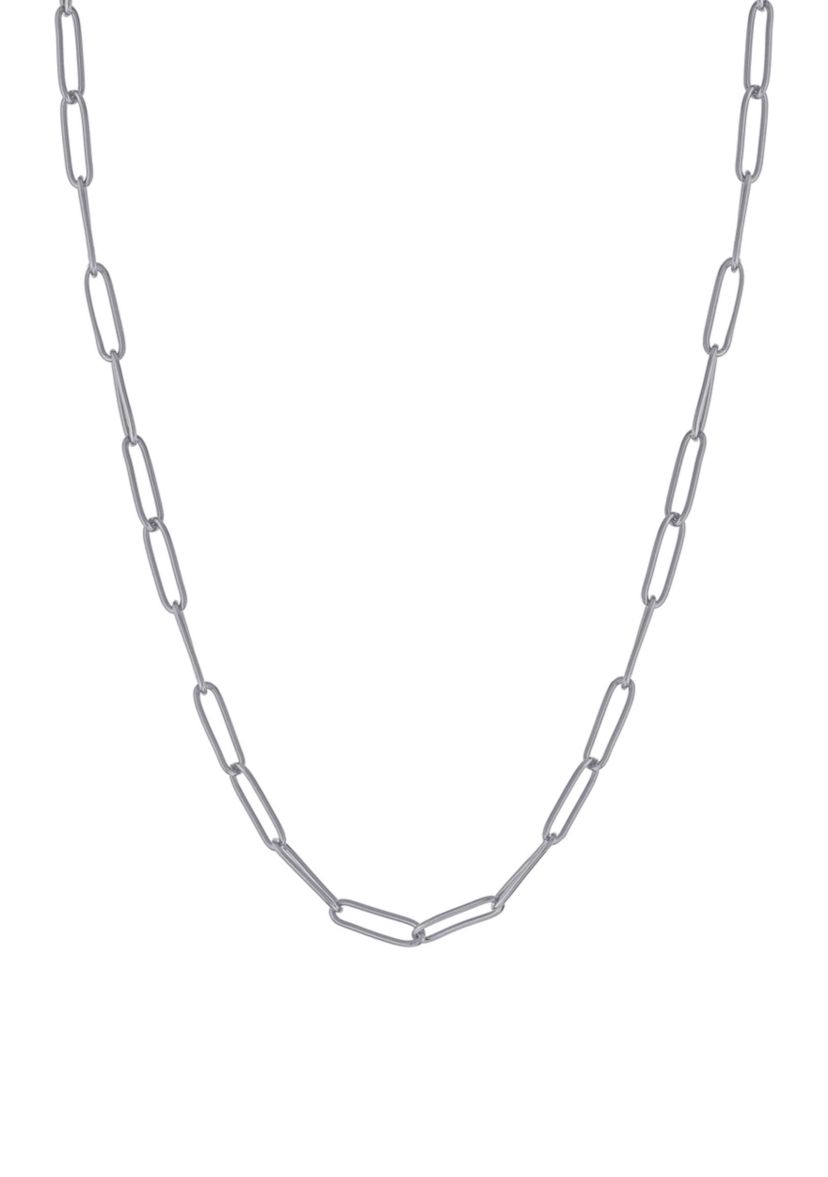 24" Silver Plated Paperclip Link Chain Necklace 
