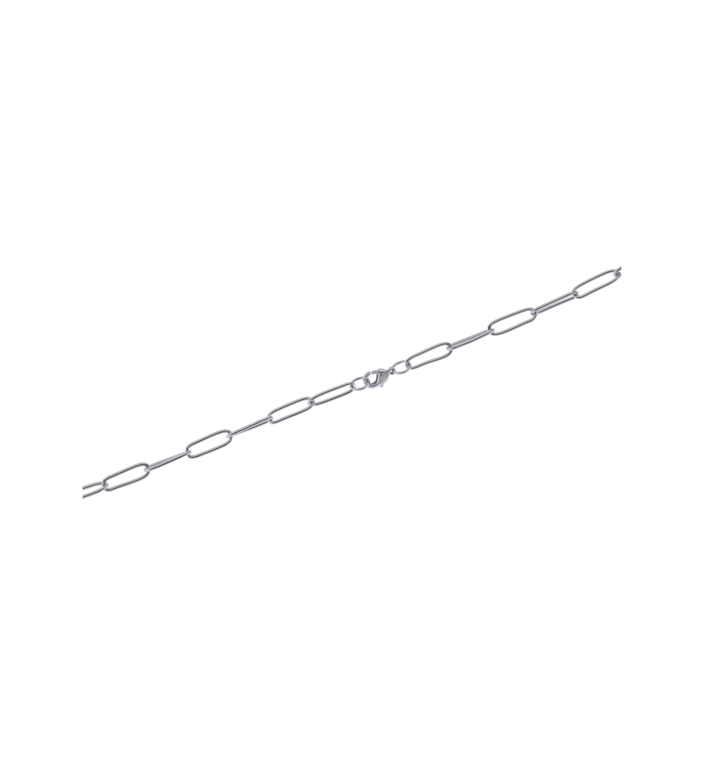 24" Silver Plated Paperclip Link Chain Necklace 