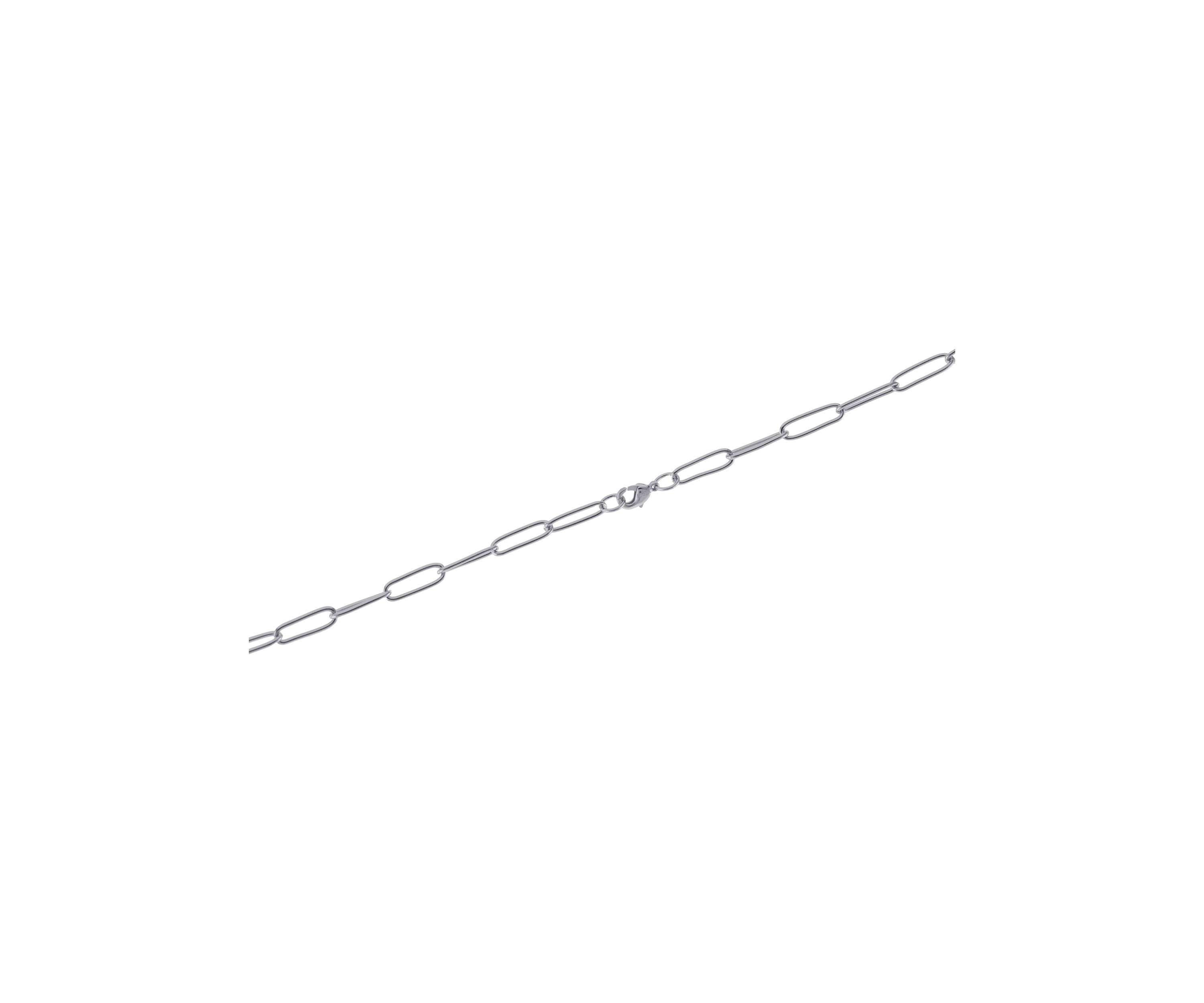 24" Silver Plated Paperclip Link Chain Necklace 