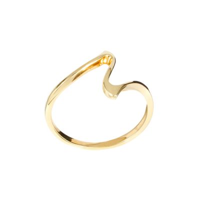 Belk Silverworks Gold Over Sterling Silver Abstract Zig Zag Ring, 9