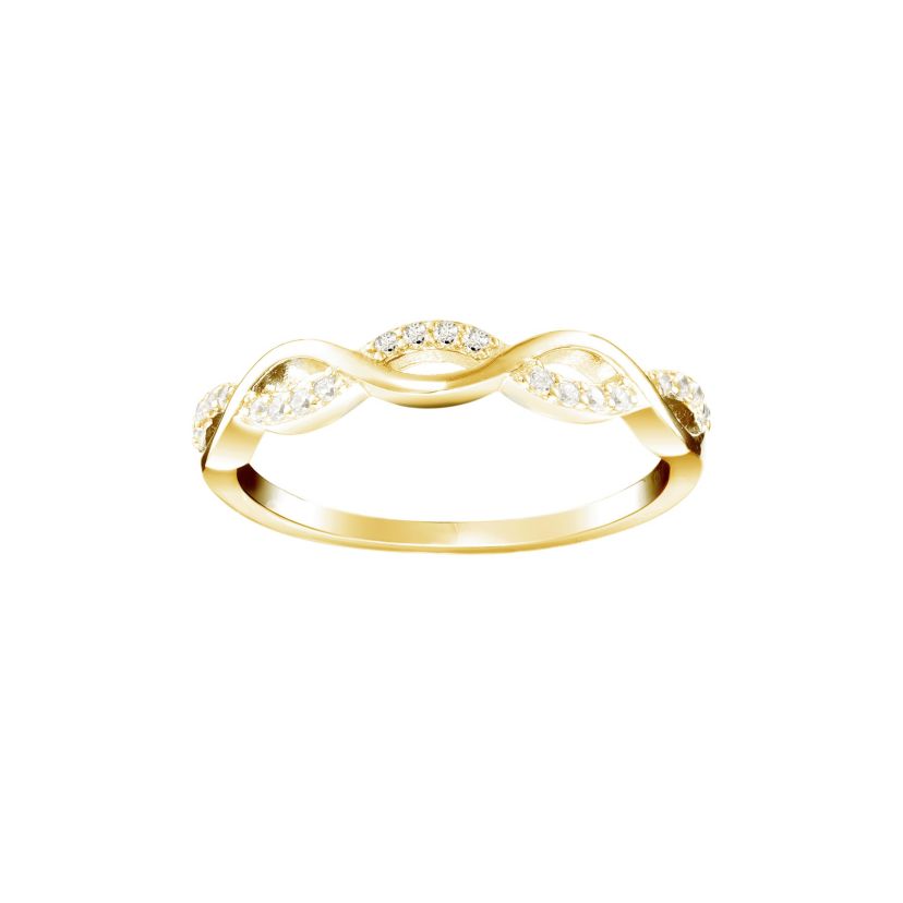 Sterling Silver Cubic Zirconia Infinity Band