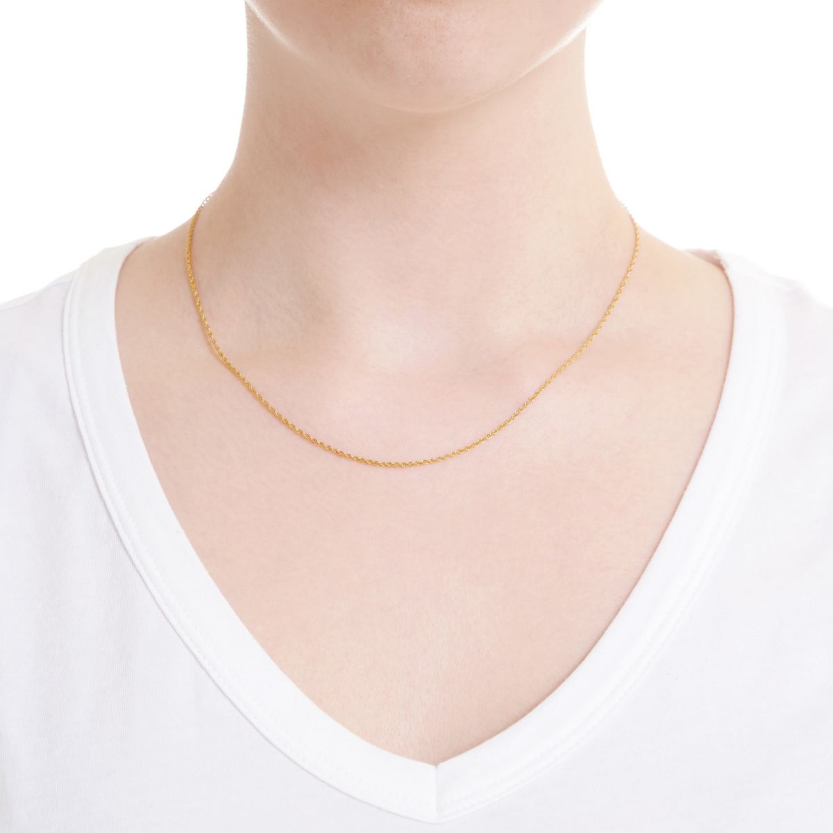 Sterling Silver 18-in. 025 Thin Rope Chain Necklace