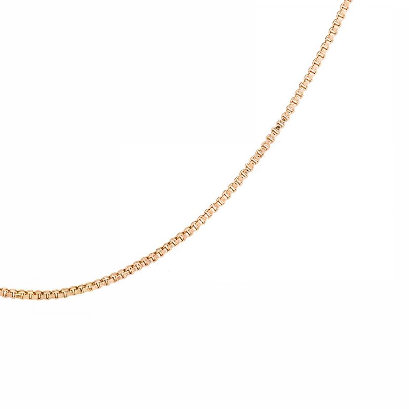 Gold Over Sterling Silver Box Chain Necklace