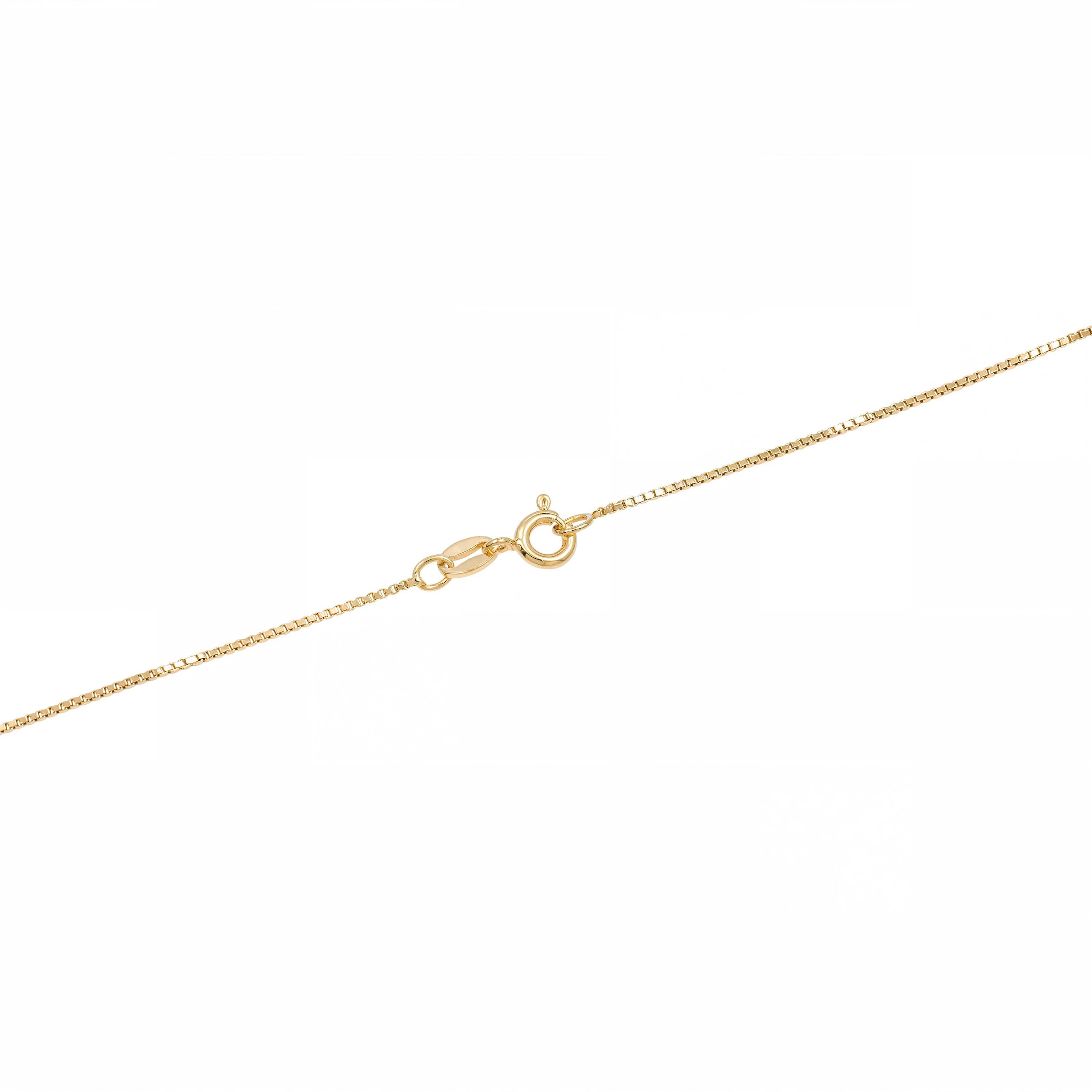 Gold Over Sterling Silver Box Chain Necklace