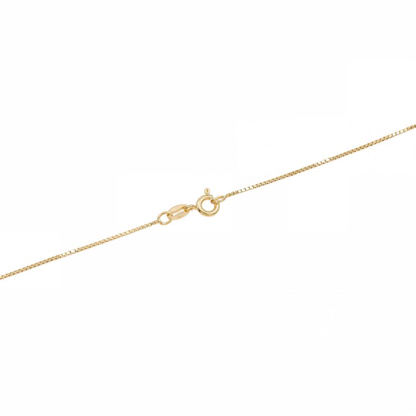 Gold Over Sterling Silver Box Chain Necklace