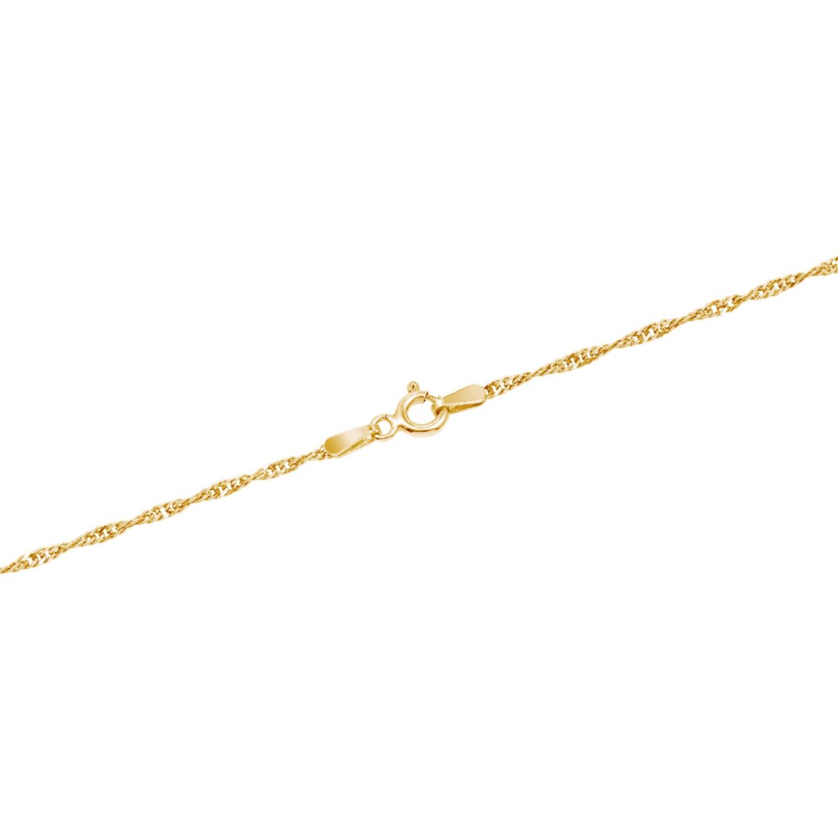 Gold Over Sterling Silver Twist Chain Necklace