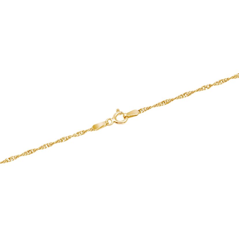 Gold Over Sterling Silver Twist Chain Necklace
