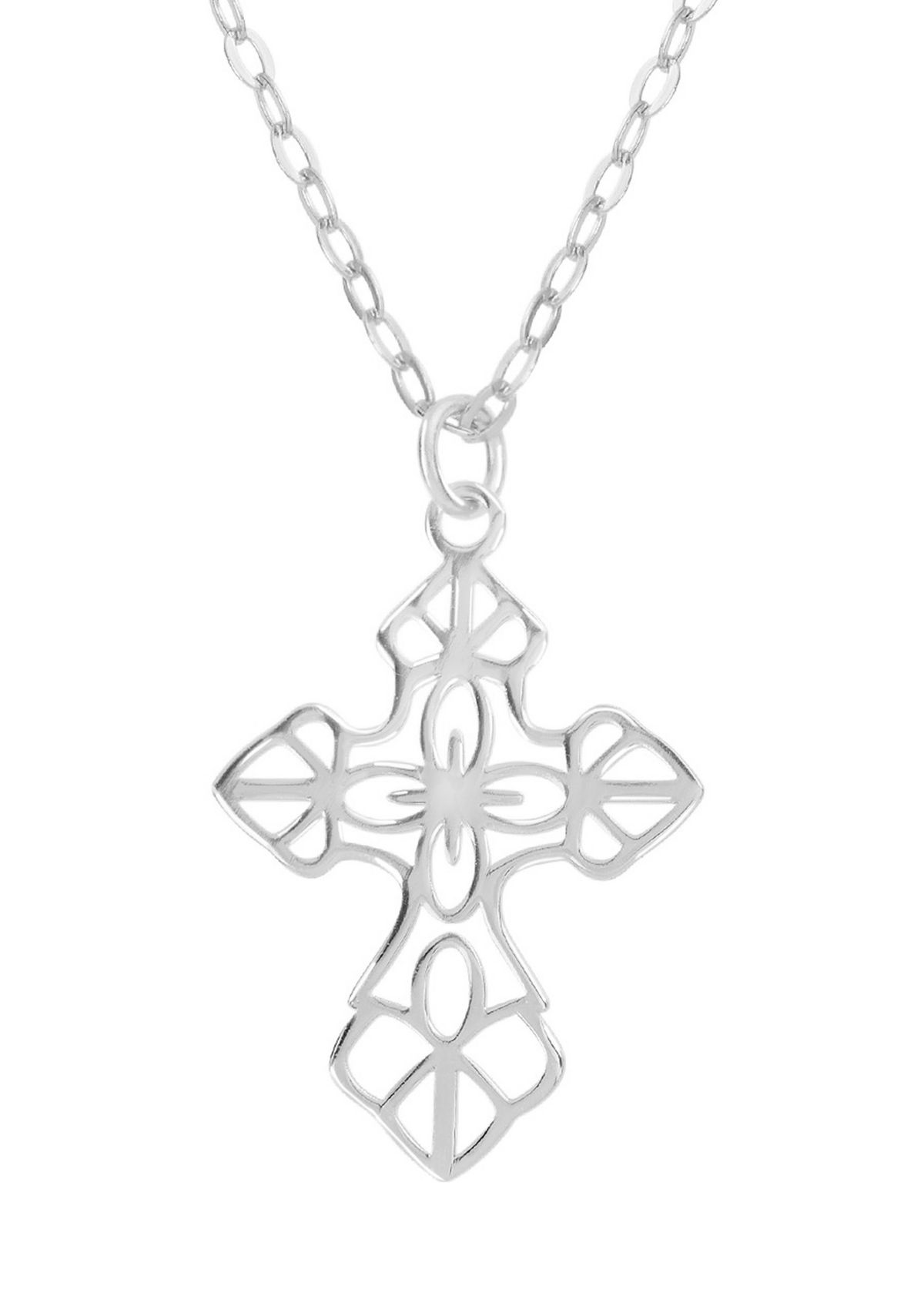 Sterling Silver Cross Pendant Necklace