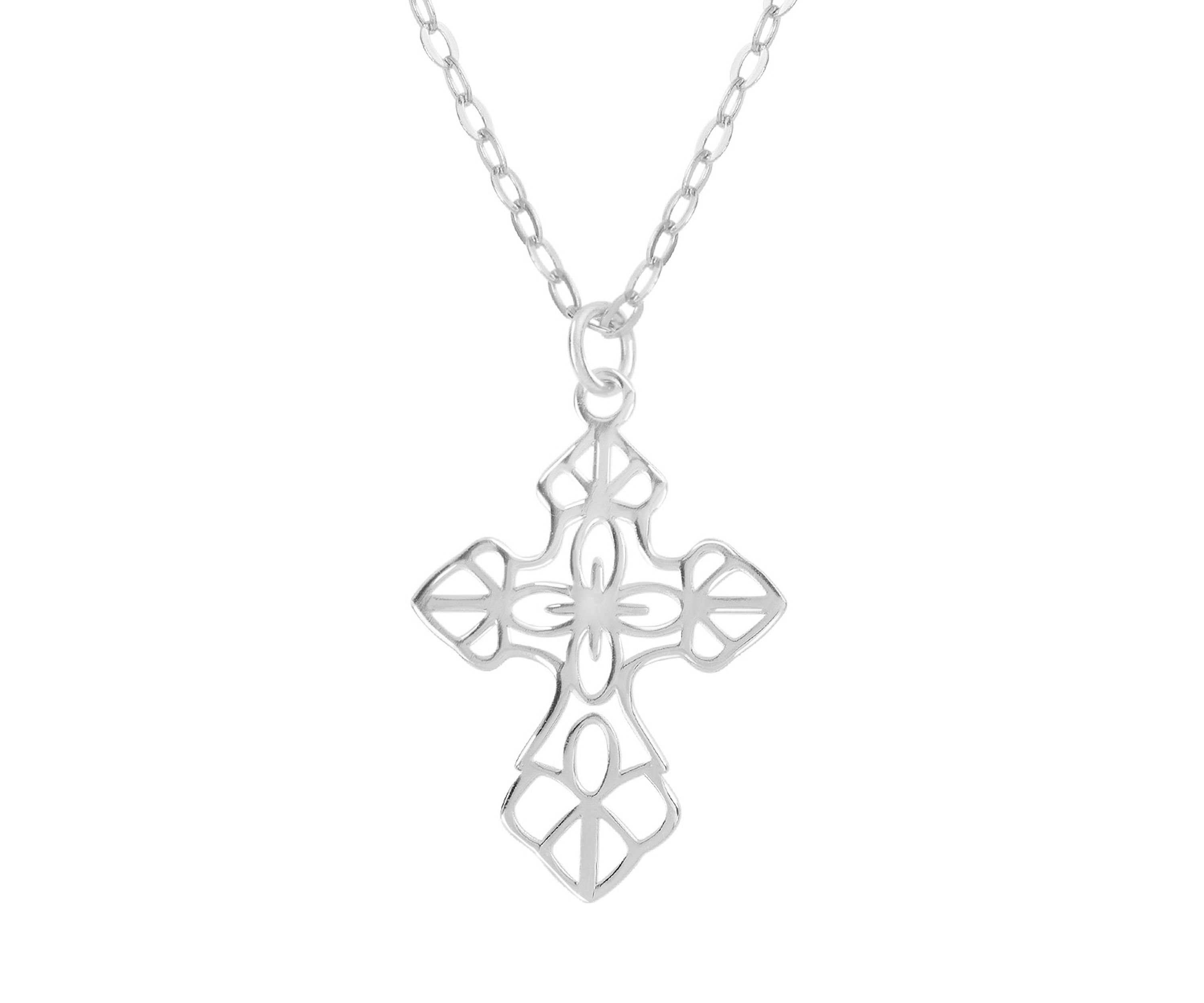 Sterling Silver Cross Pendant Necklace