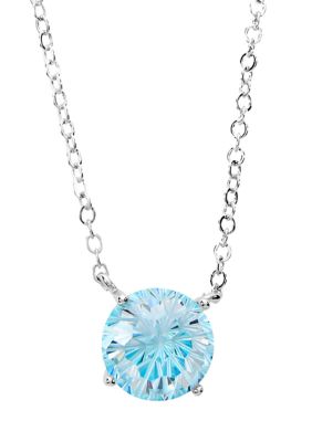 Belk Silverworks Sterling Silver Starlight Cubic Zirconia Solitaire Necklace