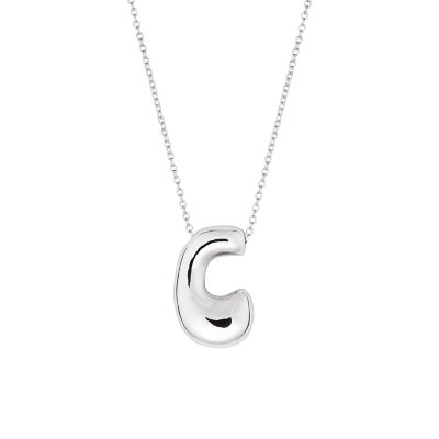 Belk Silverworks Gold Plated 16+2" Bubble Initial Necklace
