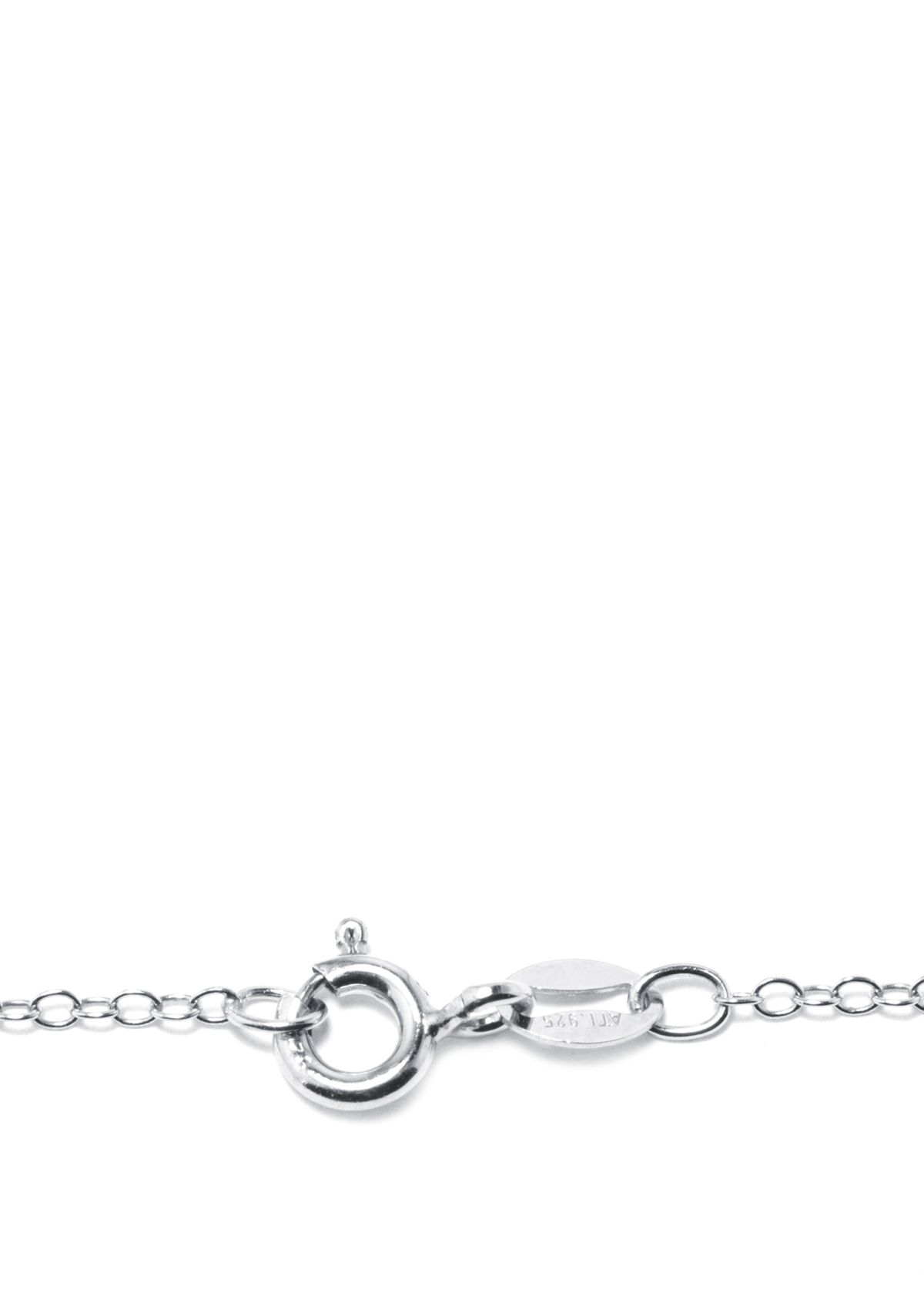 Sterling Silver 18in. Oxidized Round Pendant Necklace