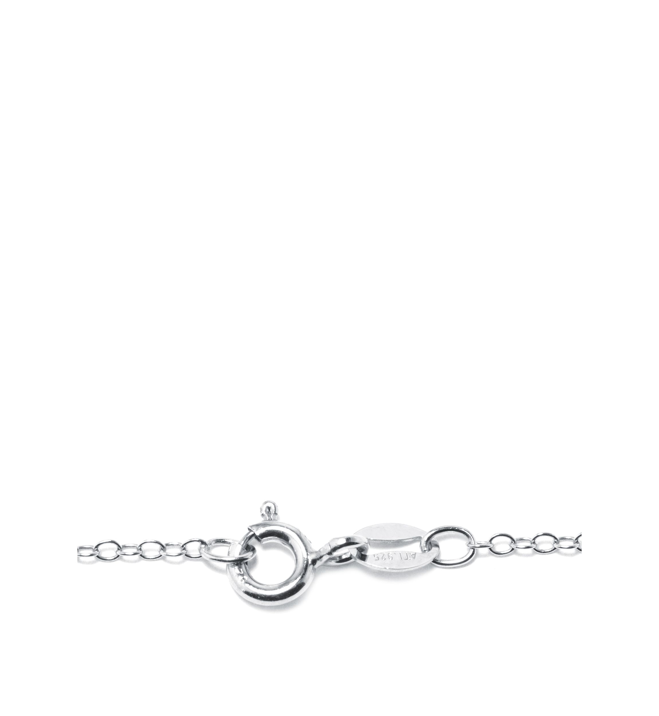 Sterling Silver 18in. Oxidized Round Pendant Necklace