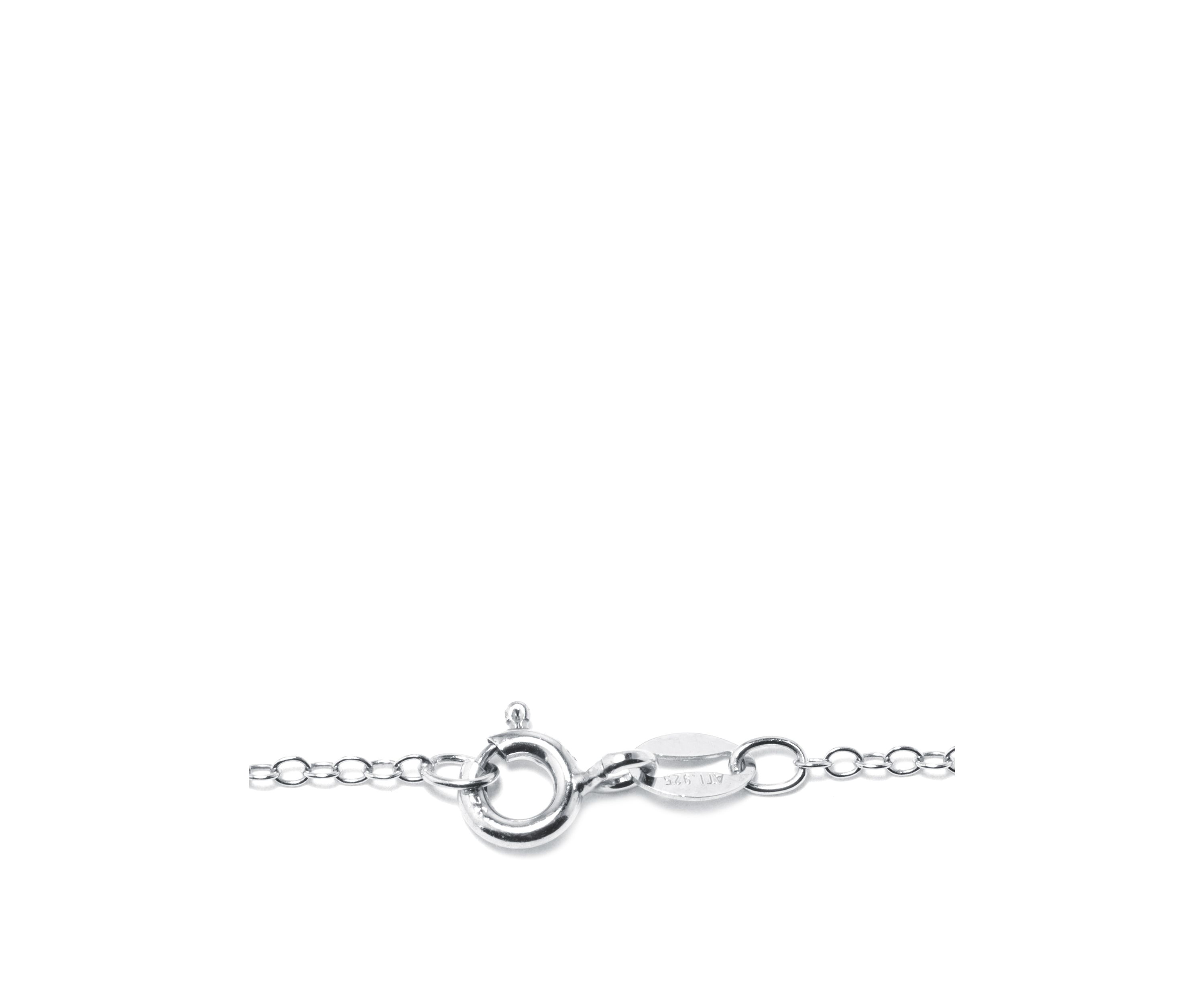 Sterling Silver 18in. Oxidized Round Pendant Necklace