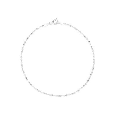 Belk Silverworks Sterling Silver 7.5IN Twist Serpentine Bracelet
