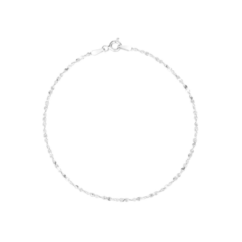 Sterling Silver 7.5IN Twist Serpentine Bracelet