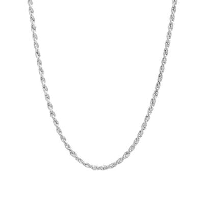Belk Silverworks Sterling Silver Diamond-Cut Rope Chain Necklace, 16in. or 18in
