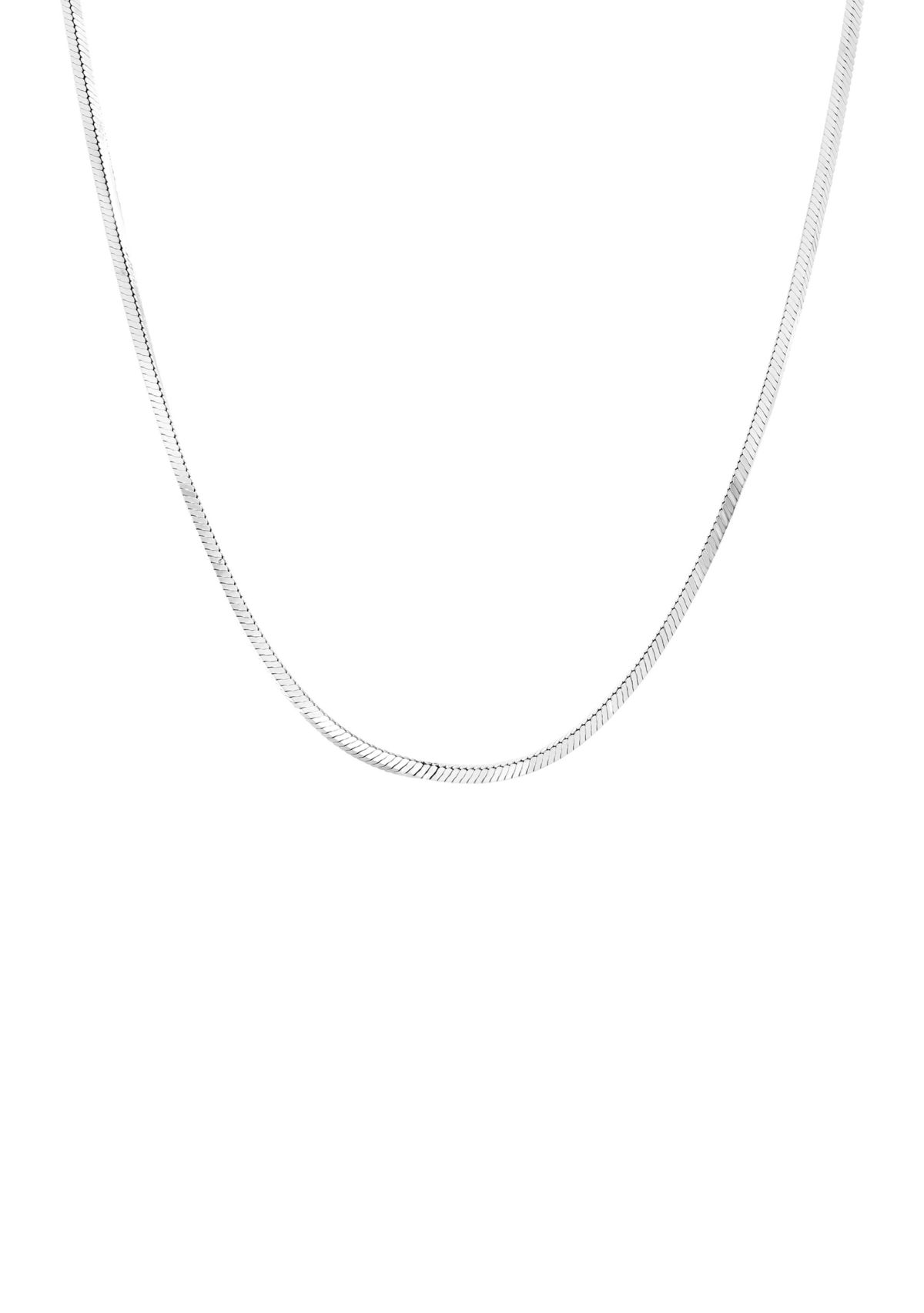 Sterling Silver Square Snake Chain Necklace