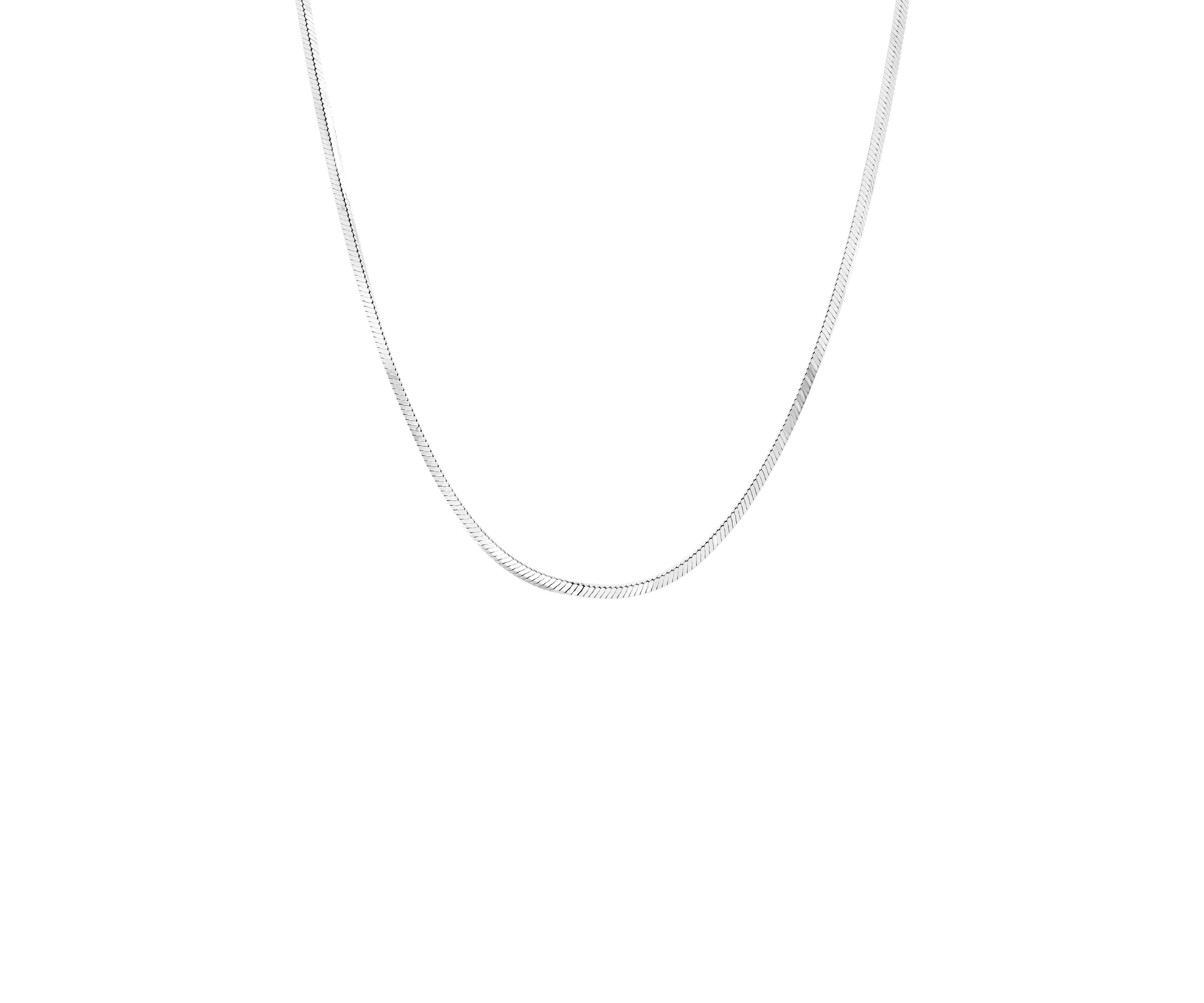 Sterling Silver Square Snake Chain Necklace