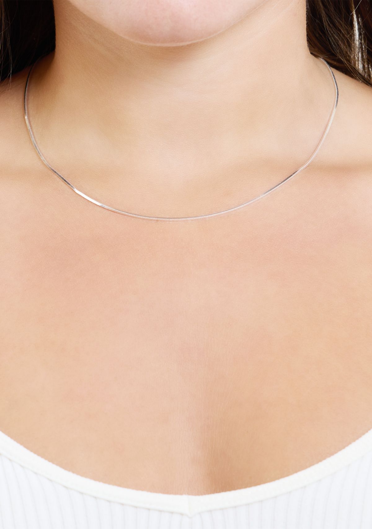 Sterling Silver Square Snake Chain Necklace