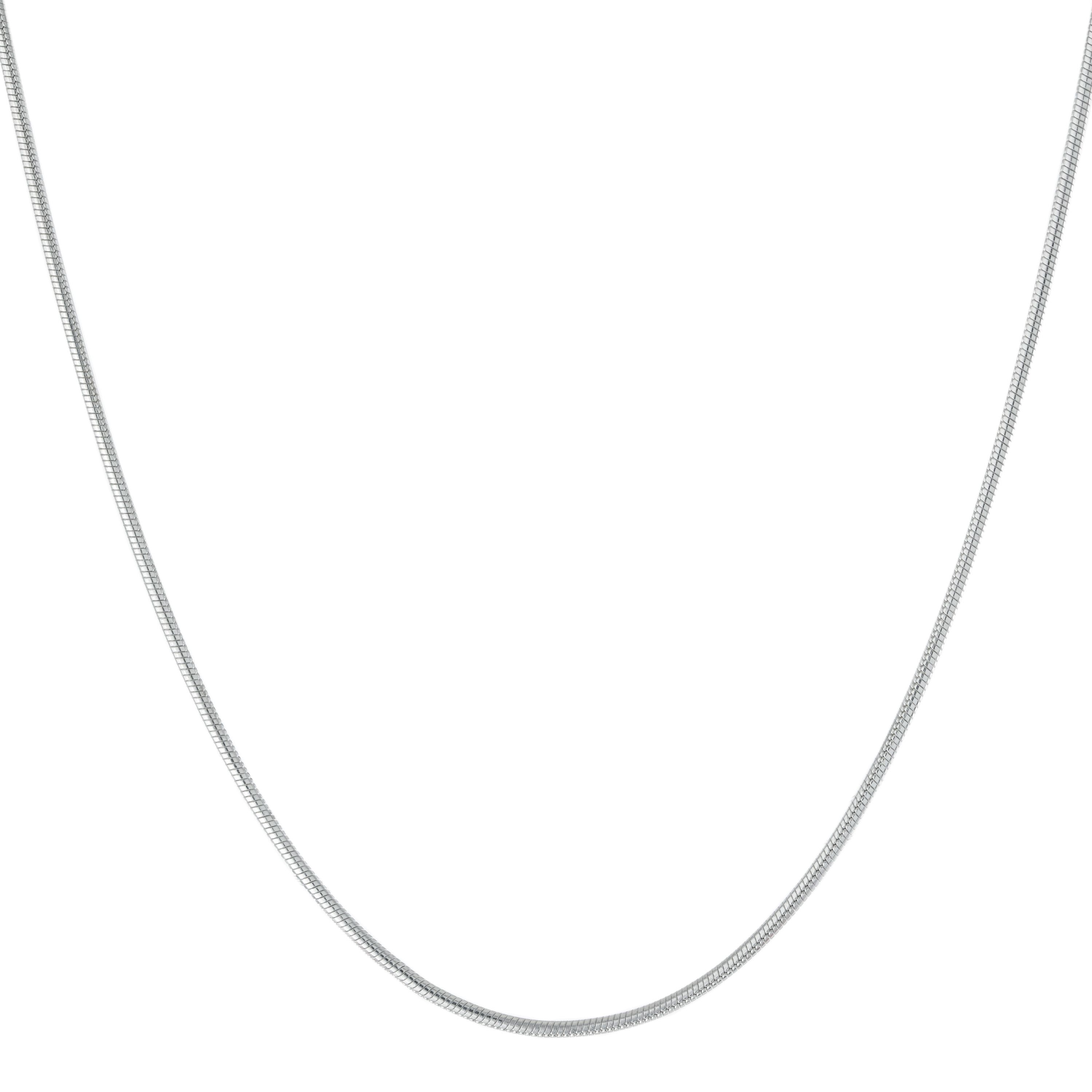 Sterling Silver Snake Chain Necklace, 16in., 18in., 20in., 24in, or 30".