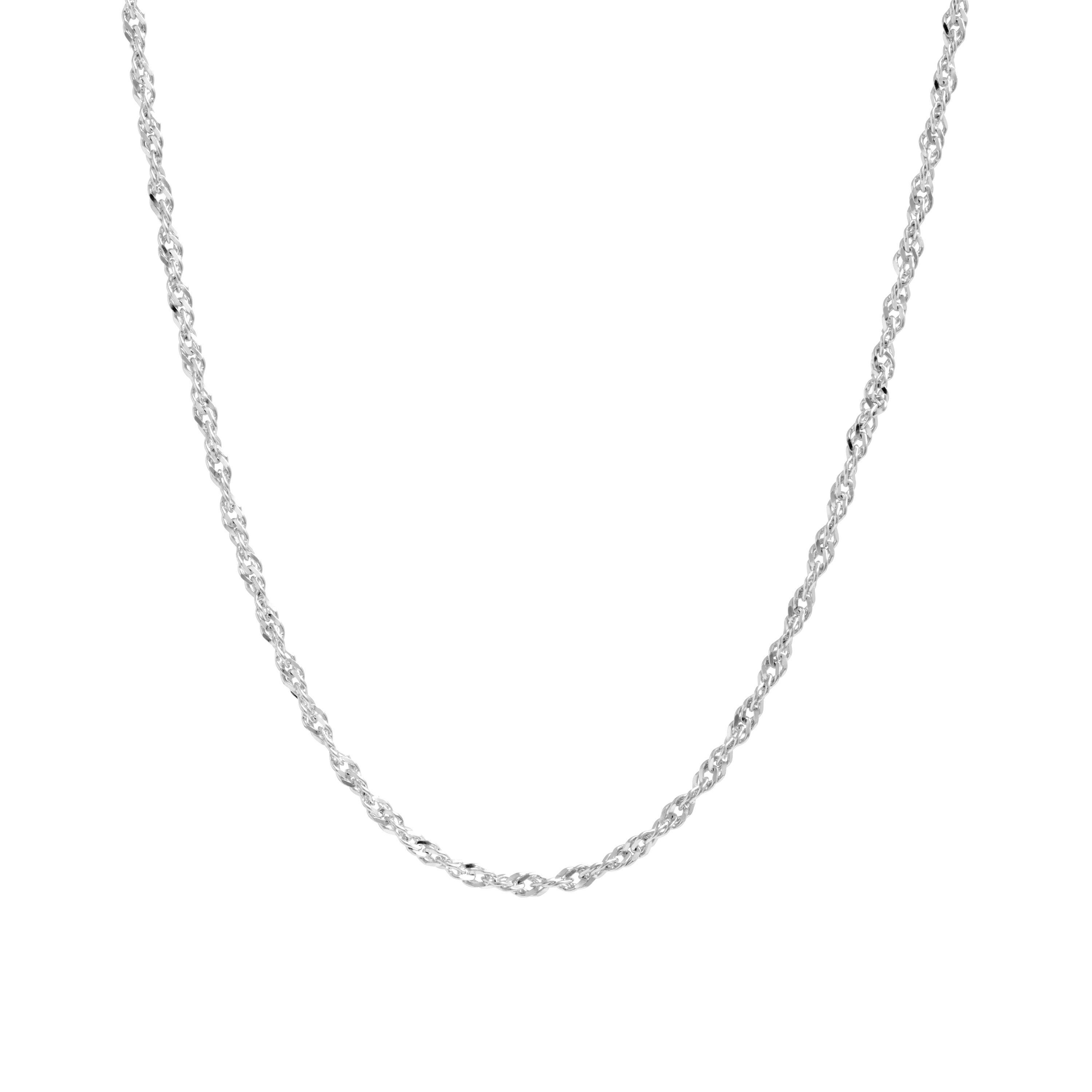 Sterling Silver Twist Chain Necklace in 16in., 18in., 20in., 24in., or 30in.
