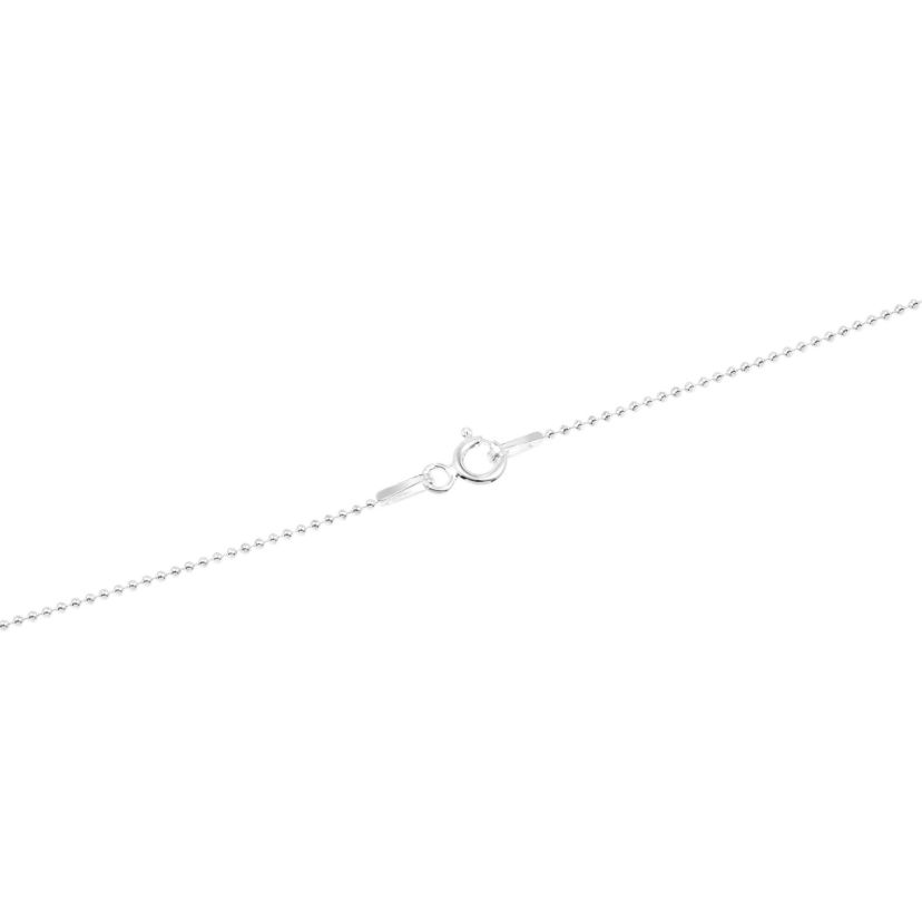 Sterling Silver 16IN Shot Bead Chain Necklace