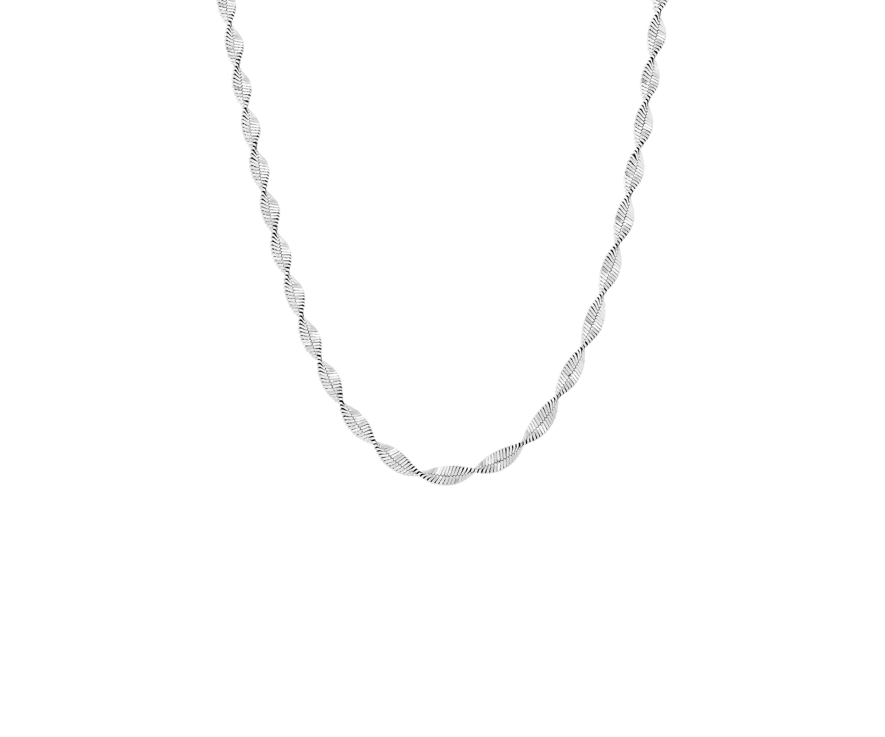 Sterling Silver Twist Chain Necklace
