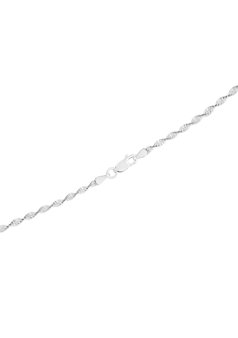 Sterling Silver Twist Chain Necklace