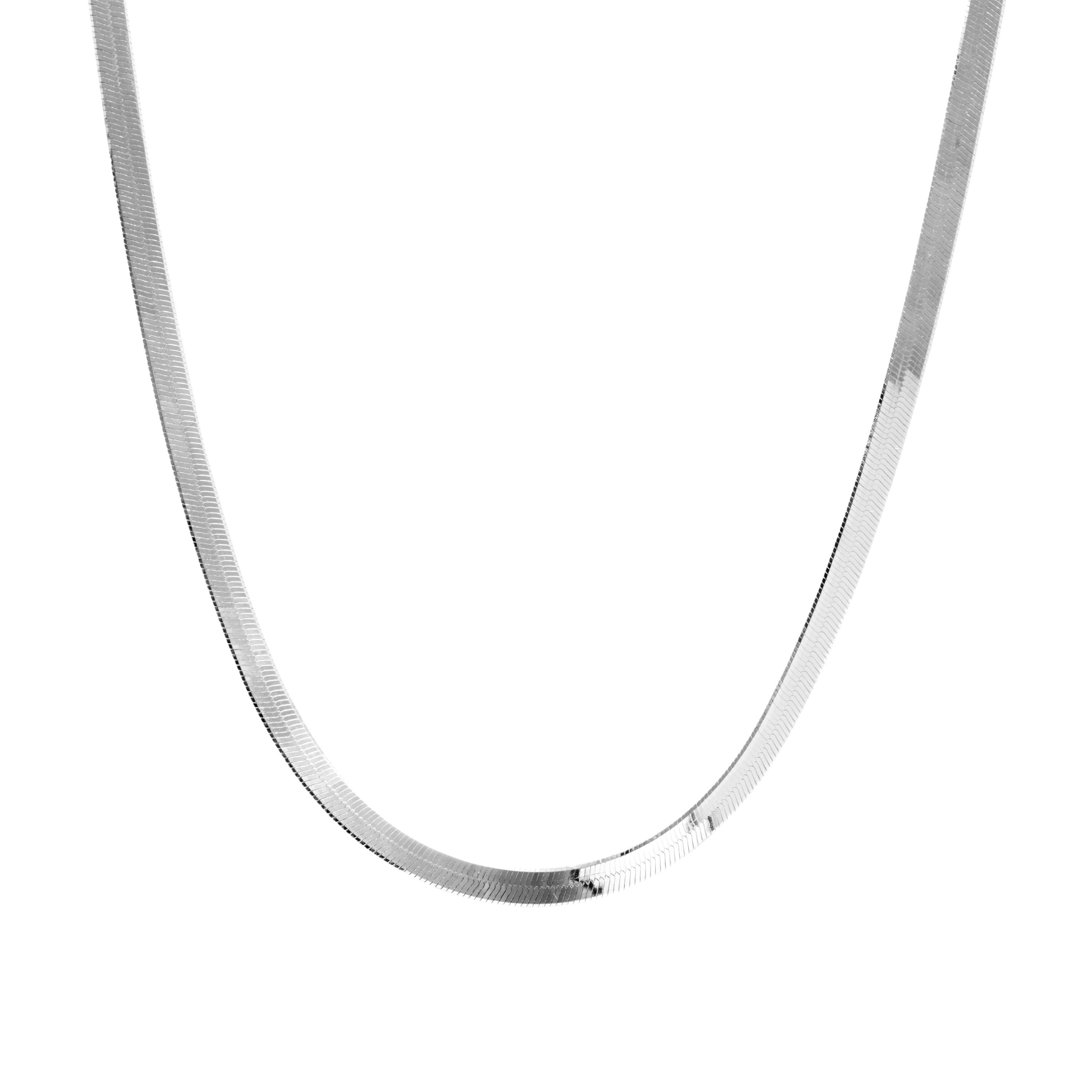 Sterling Silver Herringbone Chain Necklace, 16IN., 18IN., 20IN. Or 24IN.