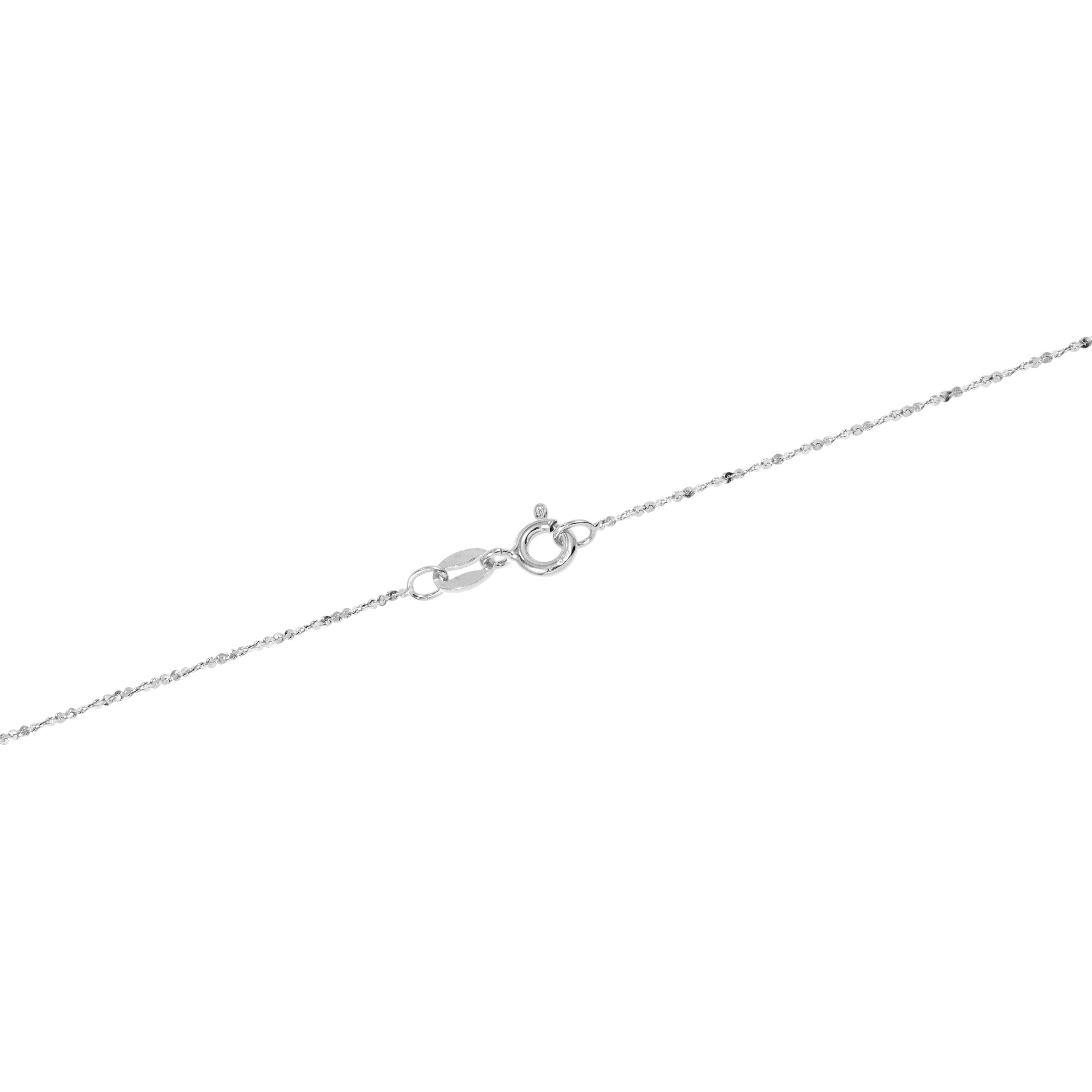 Sterling Silver 030 Gauge Twist Chain Necklace, 18in. 20in. Or 24in.