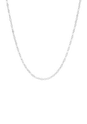 Belk Sterling Silver Sterling Silver Mirror Chain Necklace
