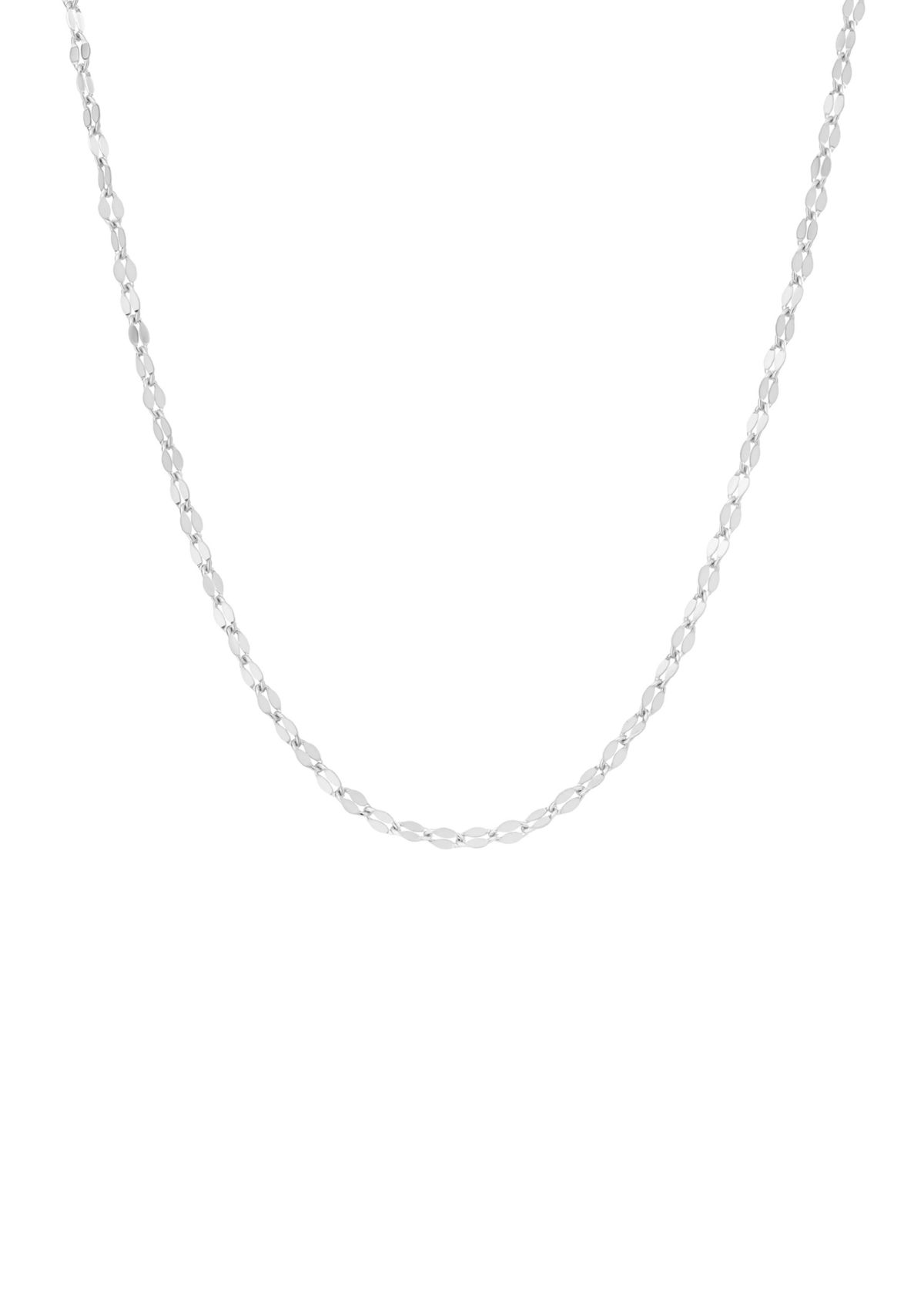 Sterling Silver Mirror Chain Necklace