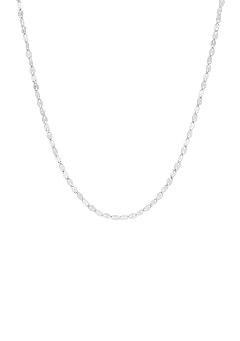 Sterling Silver Mirror Chain Necklace
