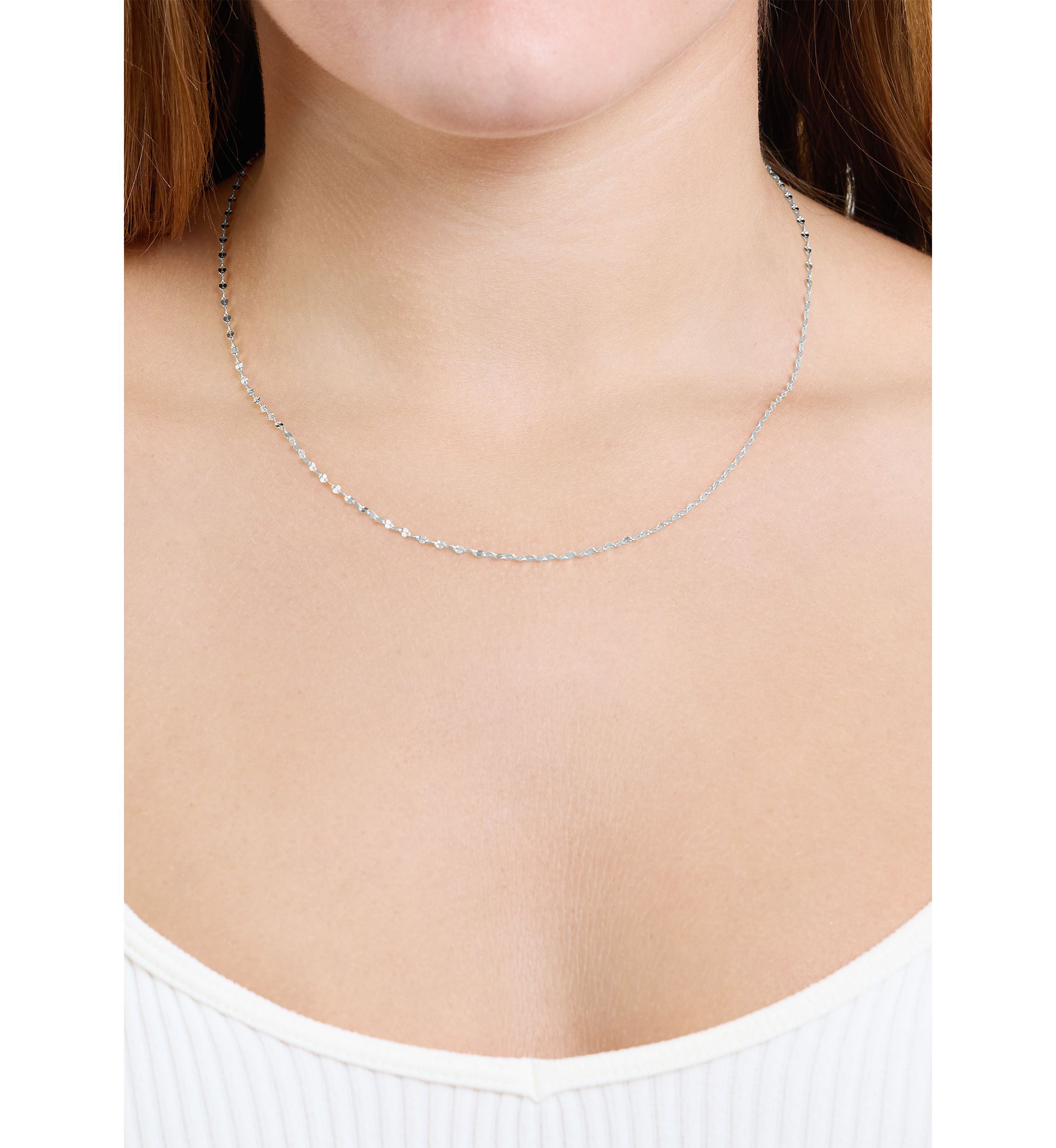 Sterling Silver Mirror Chain Necklace