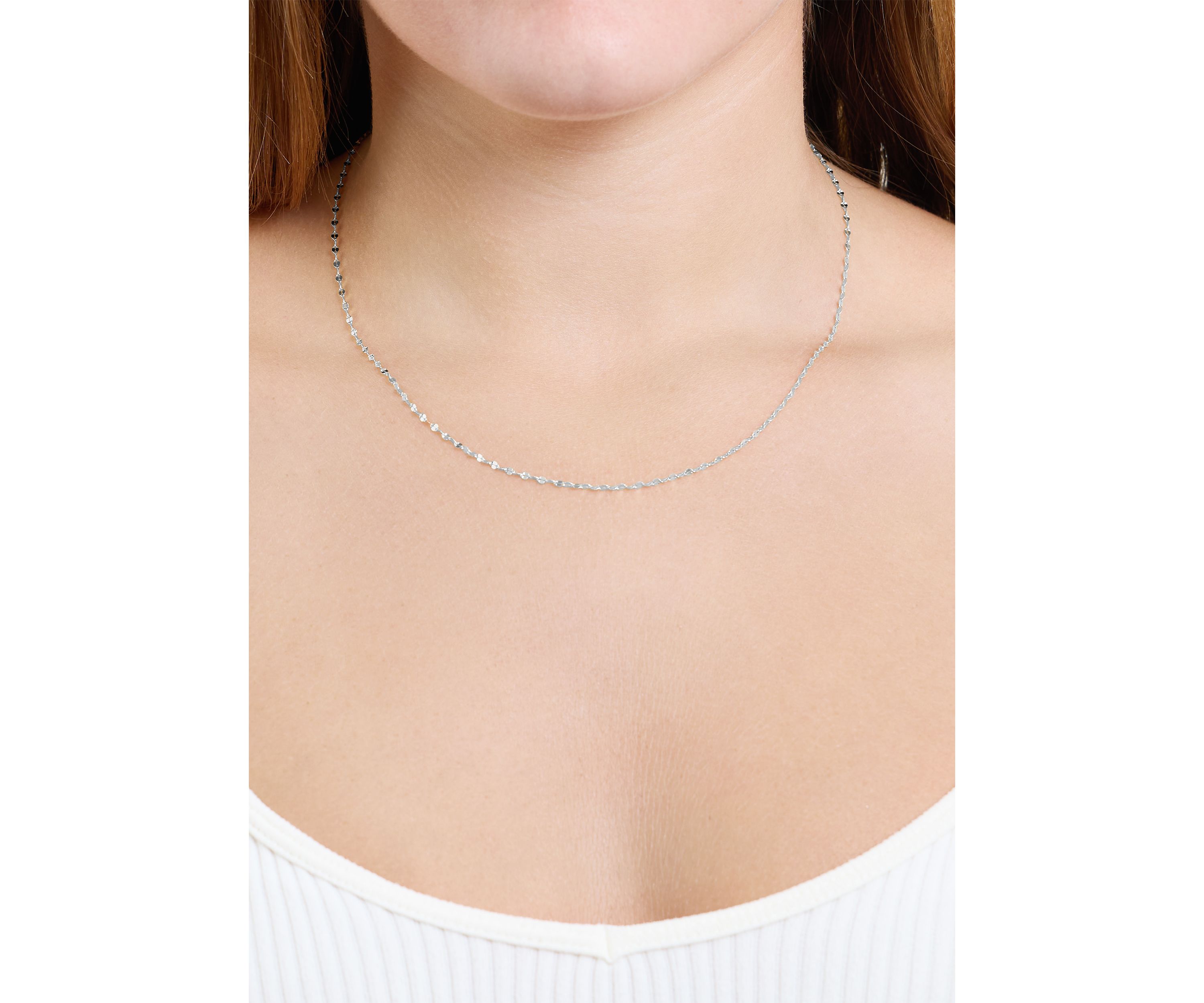 Sterling Silver Mirror Chain Necklace
