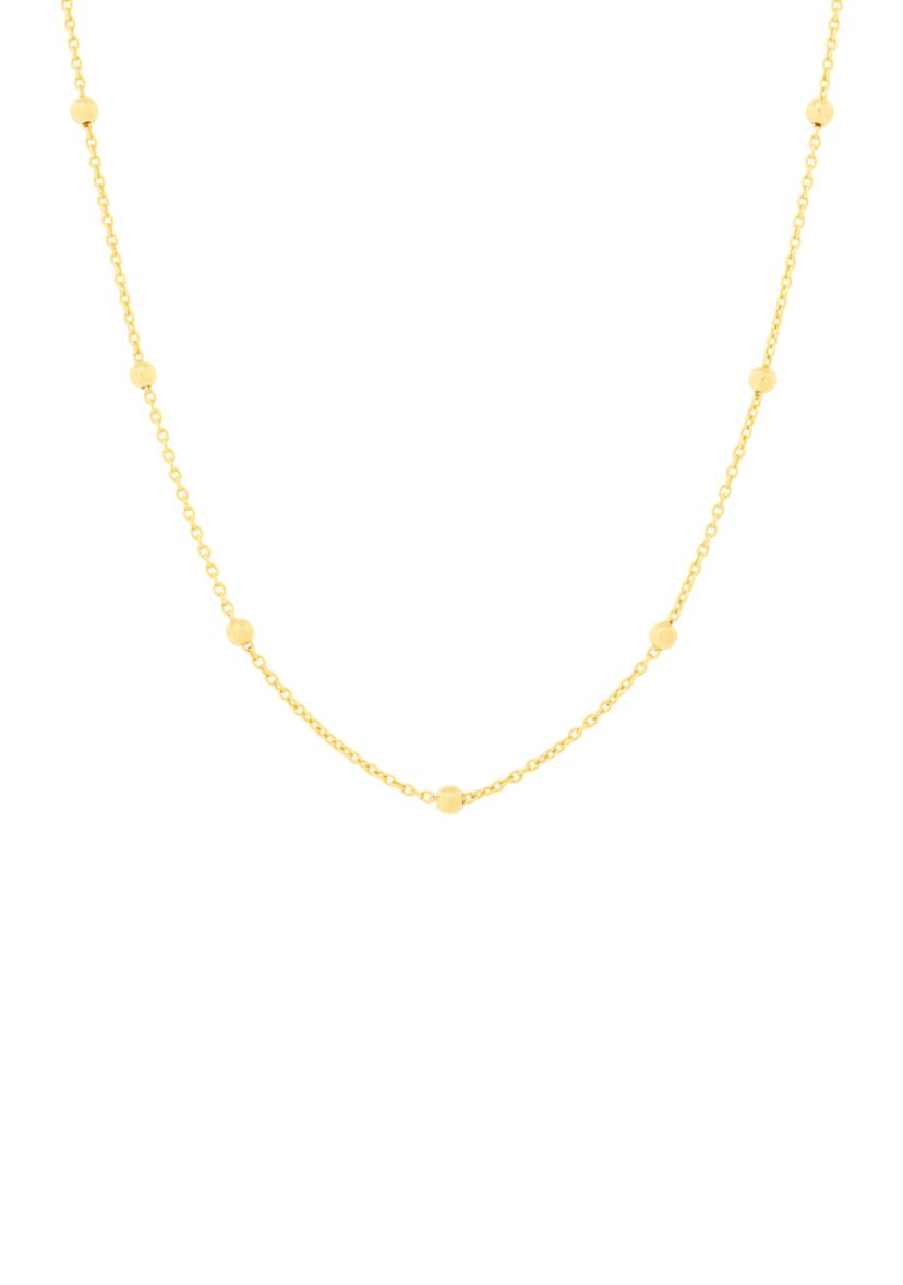 Sterling Silver Beaded Chain Necklace