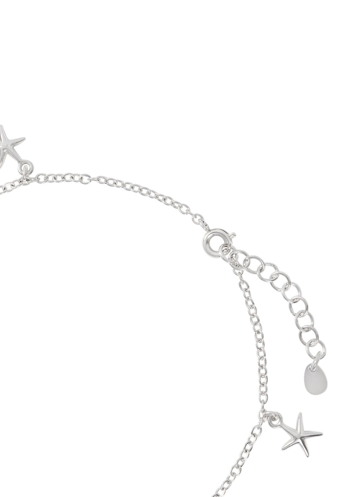 Silver Plated Starfish Charm Anklet