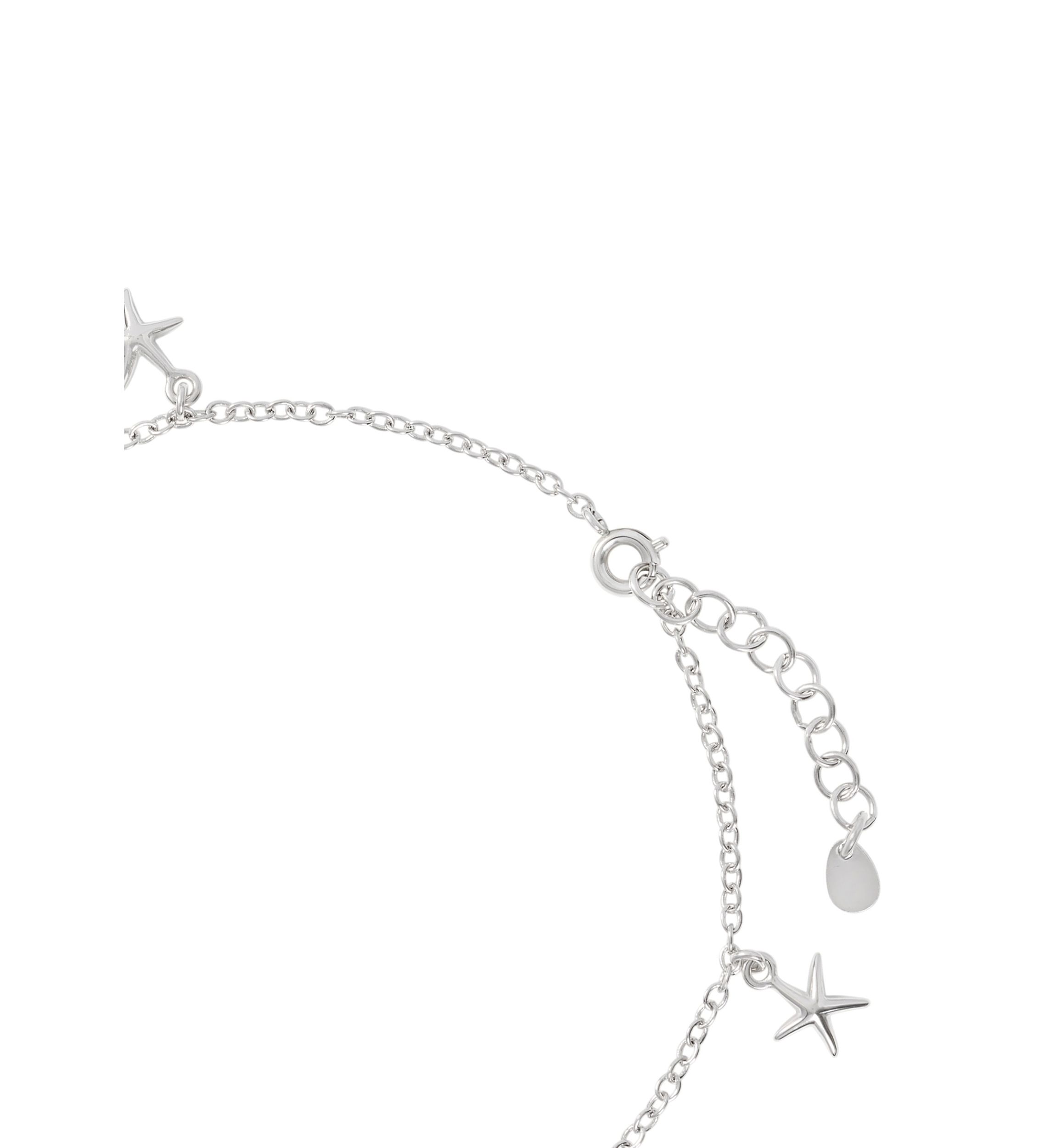 Silver Plated Starfish Charm Anklet