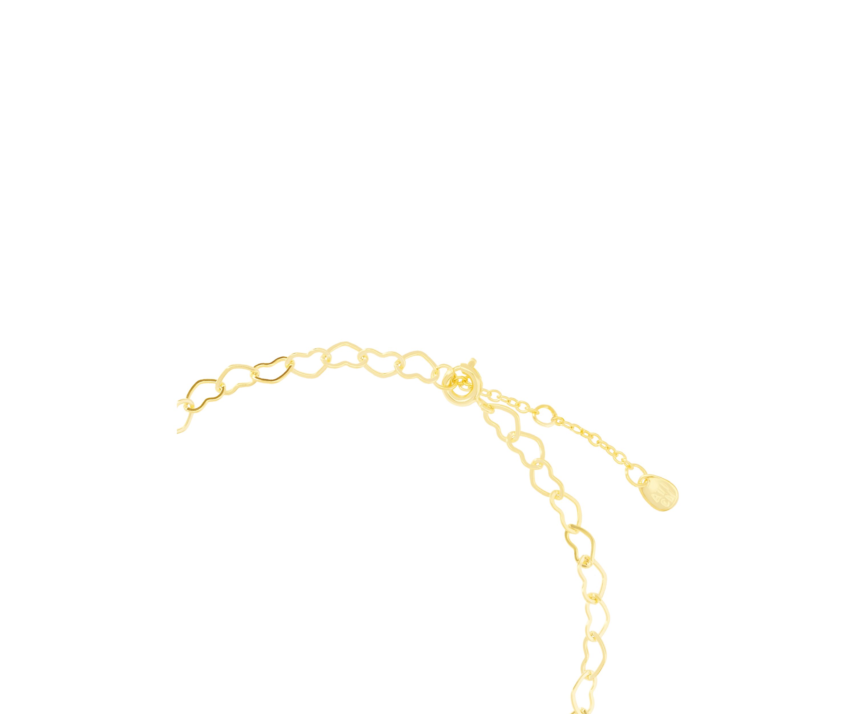 Gold Plated Heart Linked Anklet