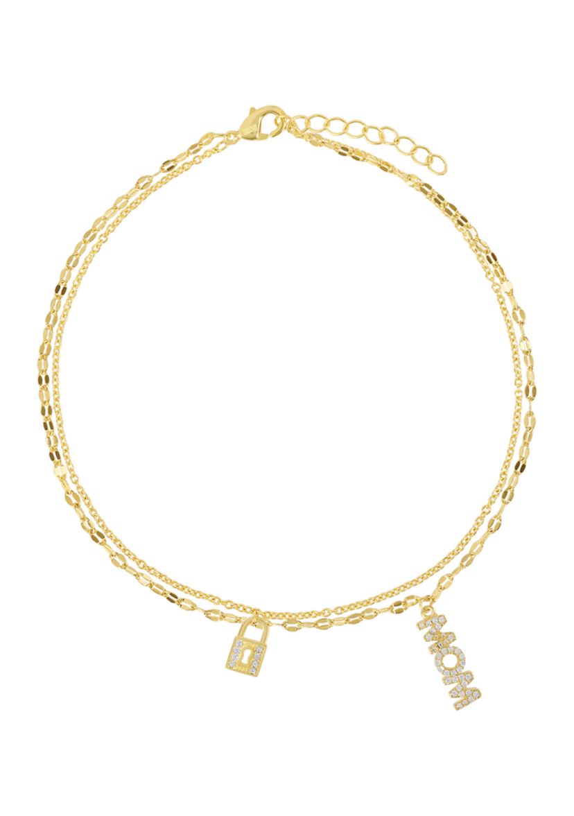 Gold Plated Mom Anklet
