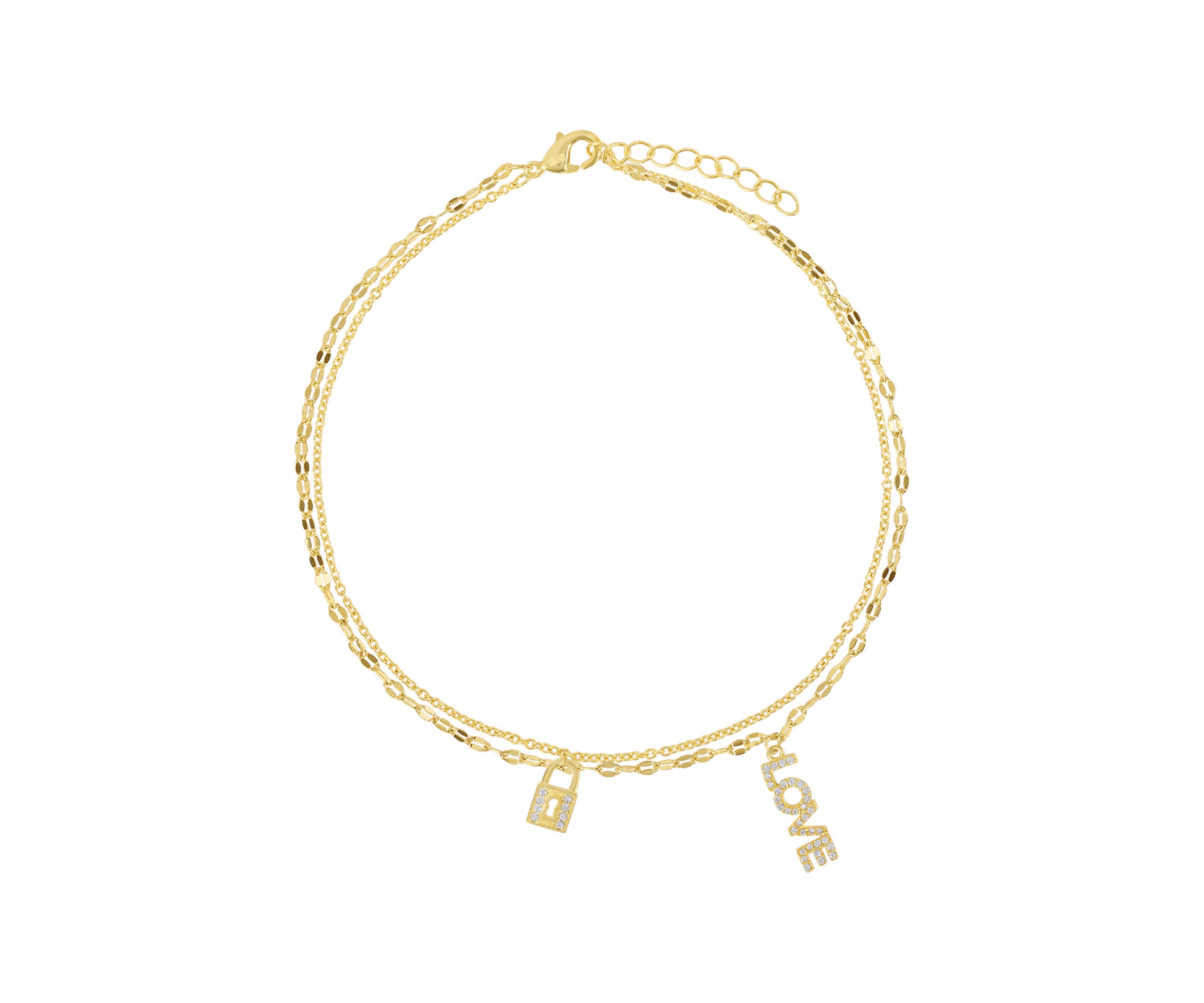 Gold Plated Love Anklet
