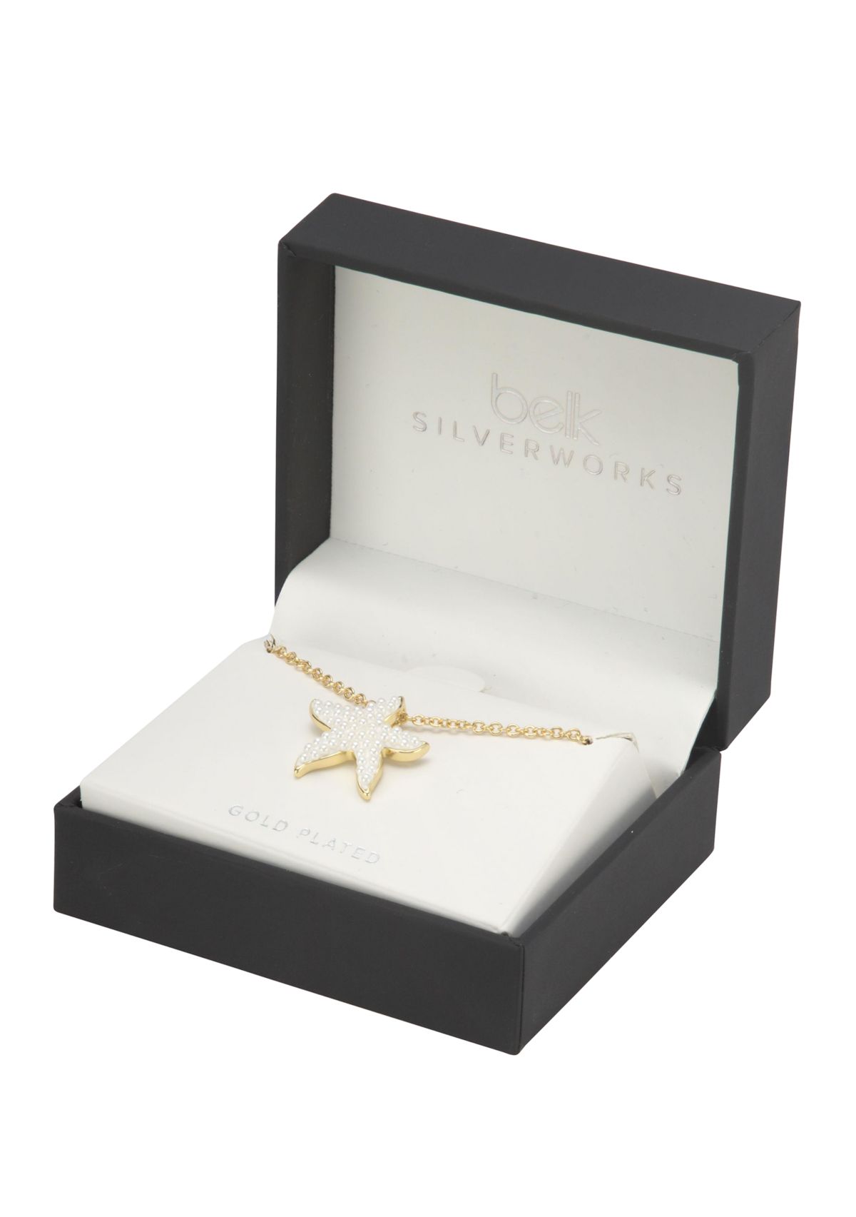 Gold Plated Caviar Pearl Starfish Necklace