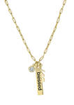 Boxed Gold Plated I Am Blessed Charm Necklace