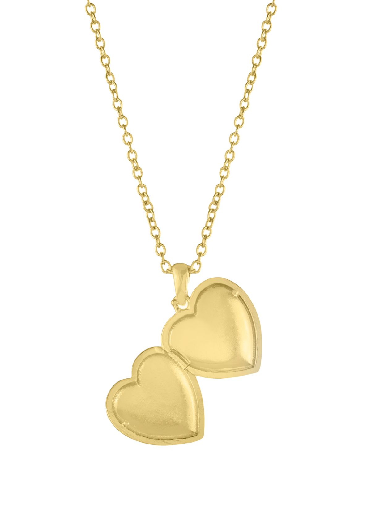Boxed Gold Over Fine Silver Plated Mama Heart Locket Necklace