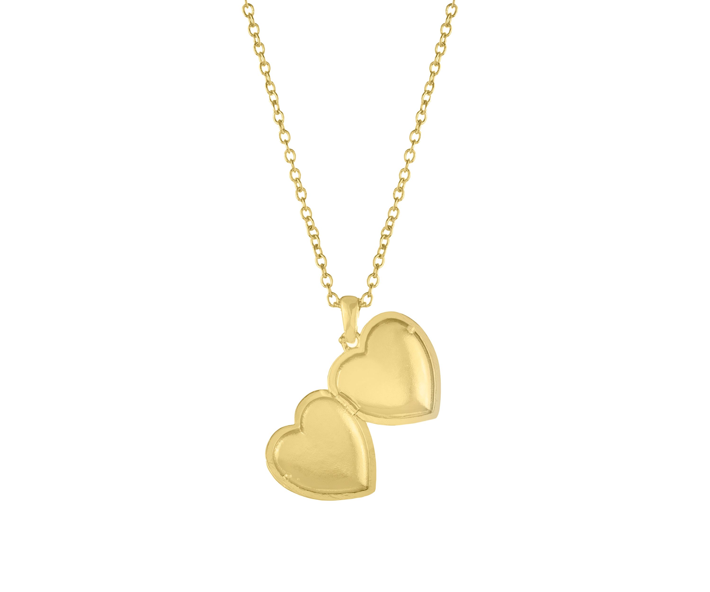 Boxed Gold Over Fine Silver Plated Mama Heart Locket Necklace